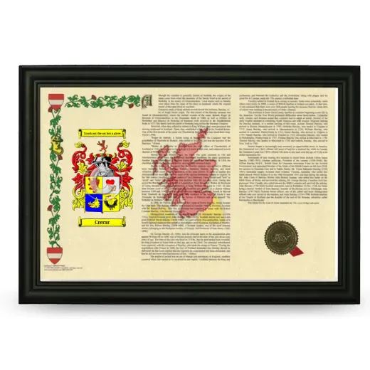 Crerar Armorial Landscape Framed - Black