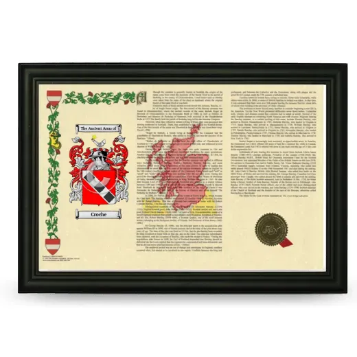 Croche Armorial Landscape Framed - Black
