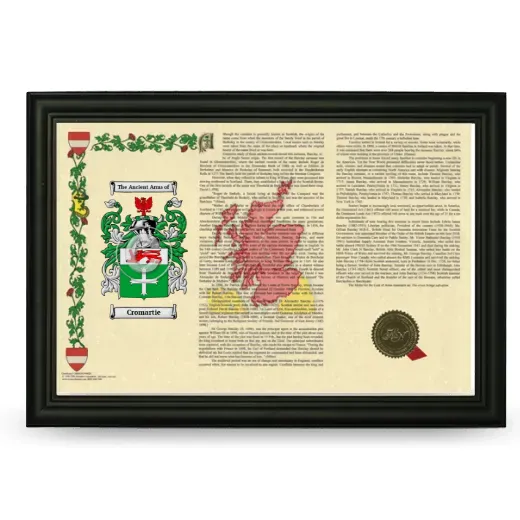 Cromartie Armorial Landscape Framed - Black