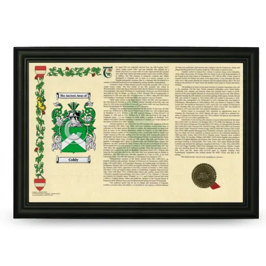 Cubly Armorial Landscape Framed - Black