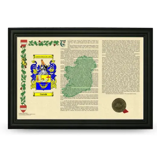 Currah Armorial Landscape Framed - Black