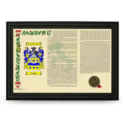 Cusano Armorial Landscape Framed - Black