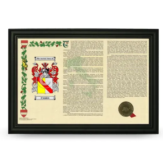 D'amico Armorial Landscape Framed - Black
