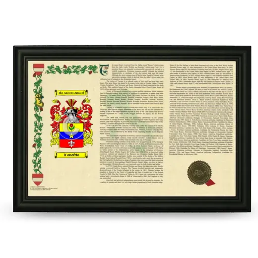 D'onofrio Armorial Landscape Framed - Black
