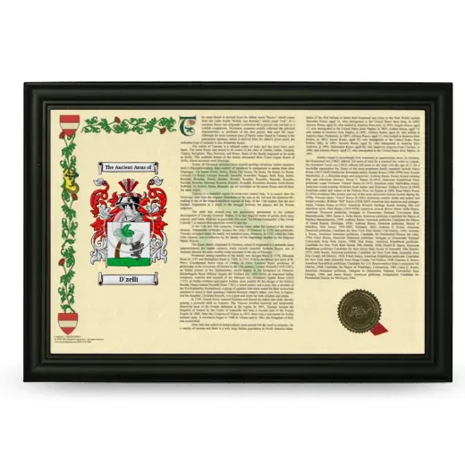D'zelli Armorial Landscape Framed - Black