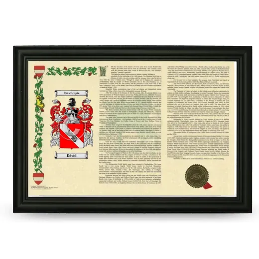 Dávid Armorial Landscape Framed - Black