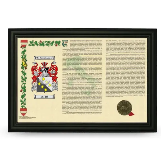 Dal'pra Armorial Landscape Framed - Black