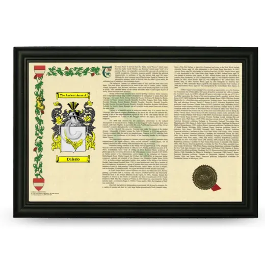Dalesio Armorial Landscape Framed - Black