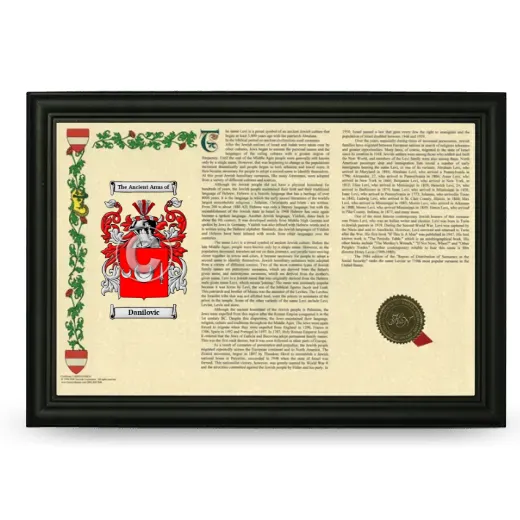 Danilovic Armorial Landscape Framed - Black