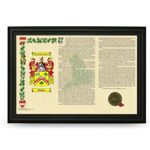 Dannes Armorial Landscape Framed - Black