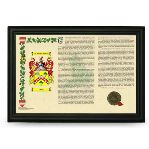 Dans Armorial Landscape Framed - Black