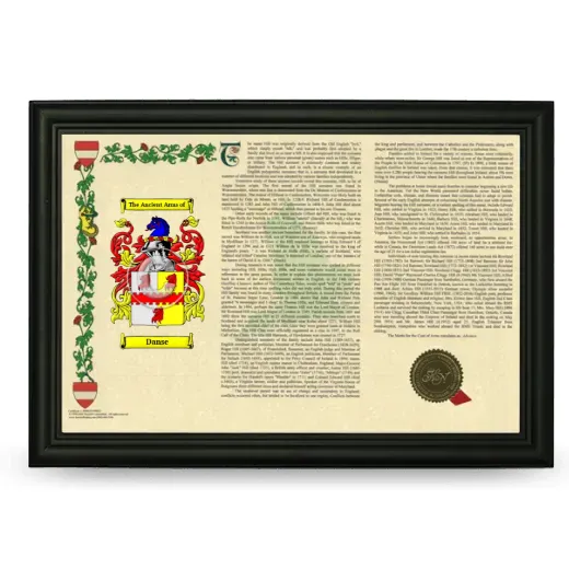 Danse Armorial Landscape Framed - Black