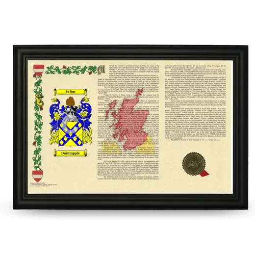 Darumpple Armorial Landscape Framed - Black