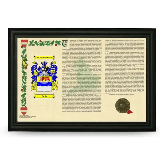 Dash Armorial Landscape Framed - Black