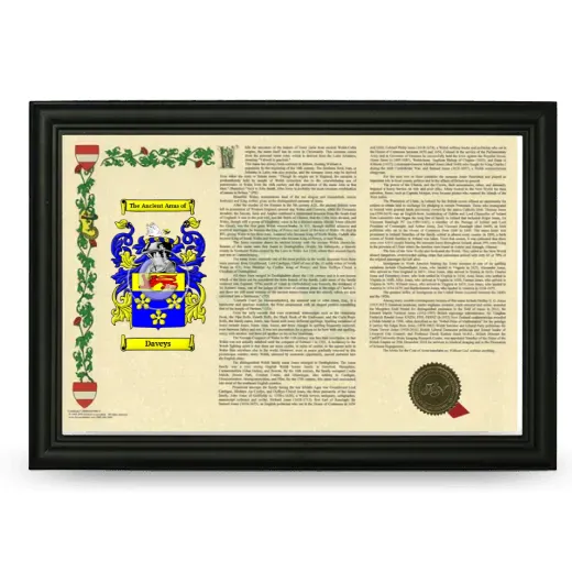 Daveys Armorial Landscape Framed - Black