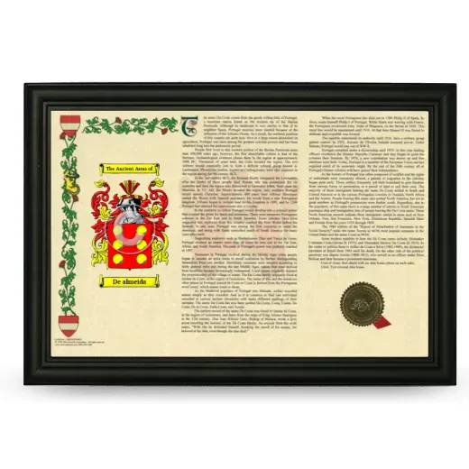 De almeida Armorial Landscape Framed - Black