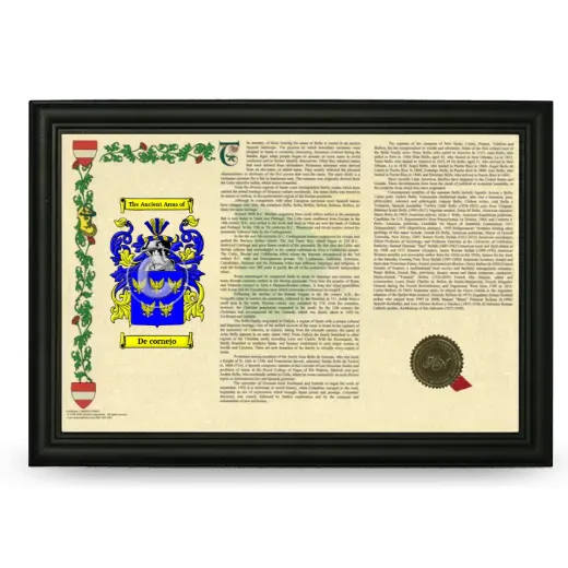 De cornejo Armorial Landscape Framed - Black
