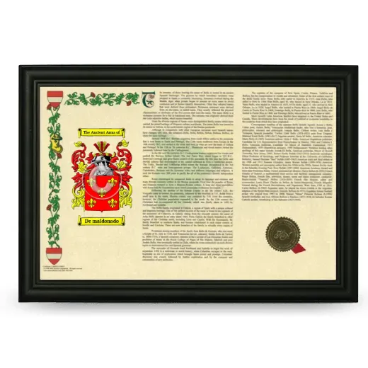 De maldonado Armorial Landscape Framed - Black