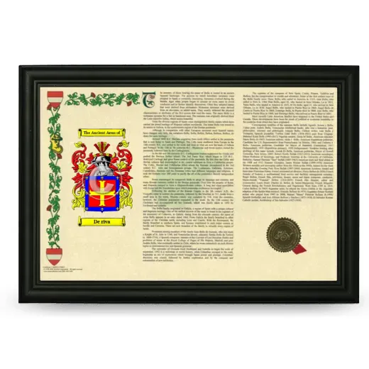 De riva Armorial Landscape Framed - Black