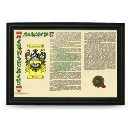 De rosa Armorial Landscape Framed - Black