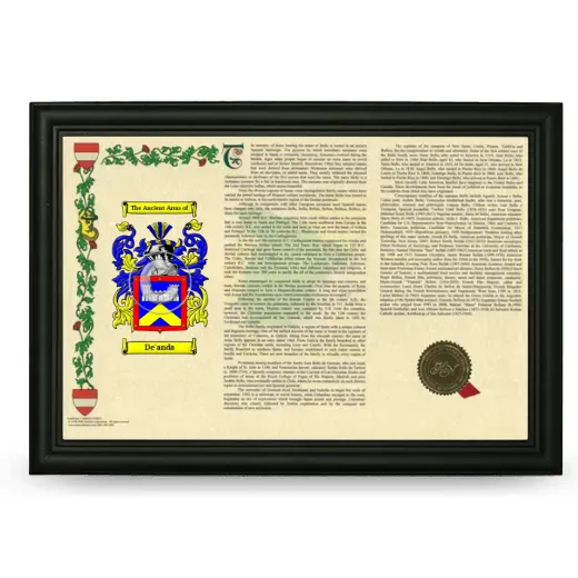 De'anda Armorial Landscape Framed - Black