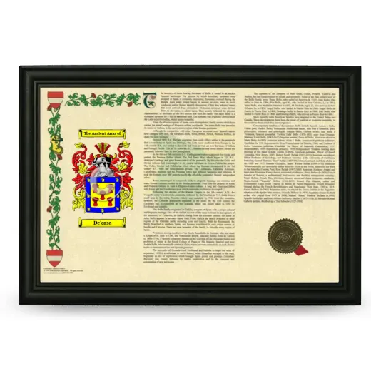 De'casa Armorial Landscape Framed - Black