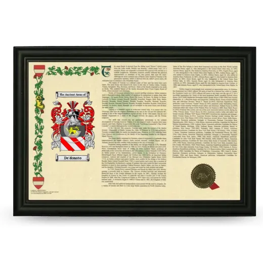 De'donato Armorial Landscape Framed - Black