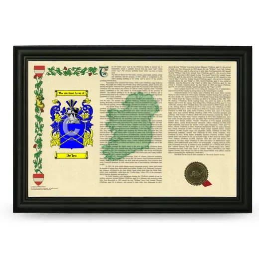 De'lea Armorial Landscape Framed - Black