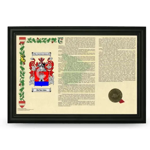 De'los'rios Armorial Landscape Framed - Black