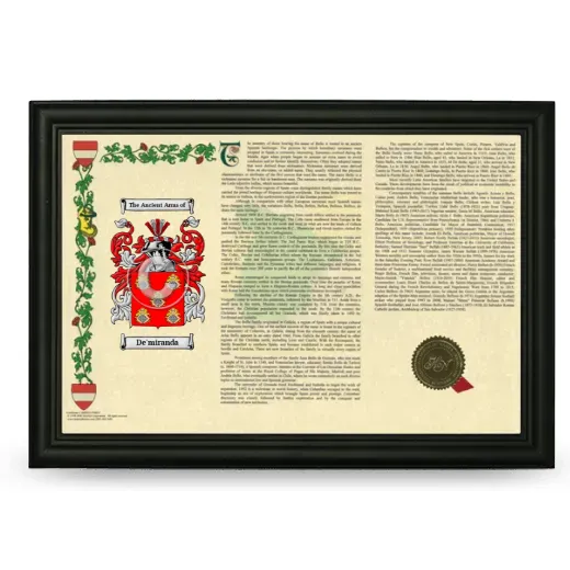 De'miranda Armorial Landscape Framed - Black