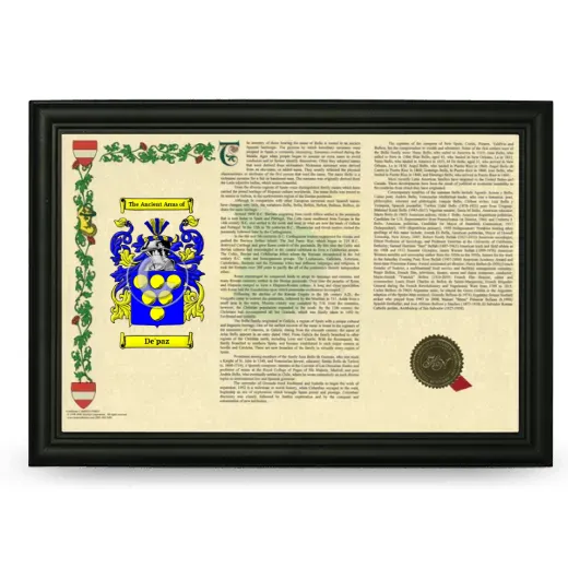 De'paz Armorial Landscape Framed - Black