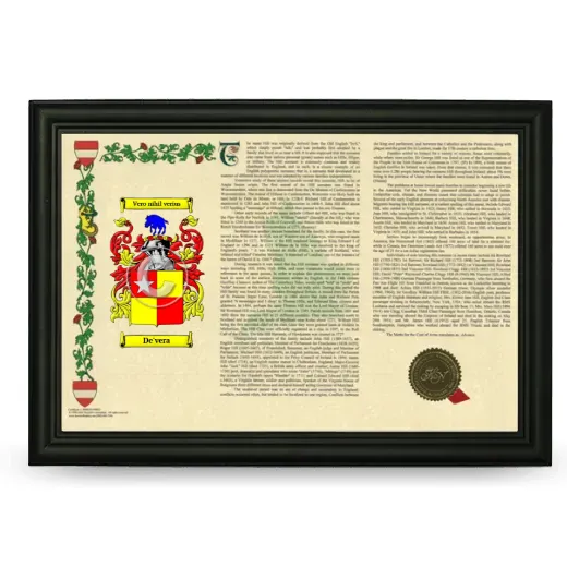 De'vera Armorial Landscape Framed - Black