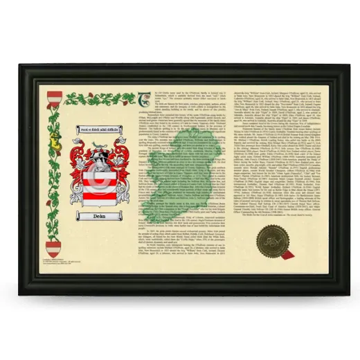 Deàn Armorial Landscape Framed - Black