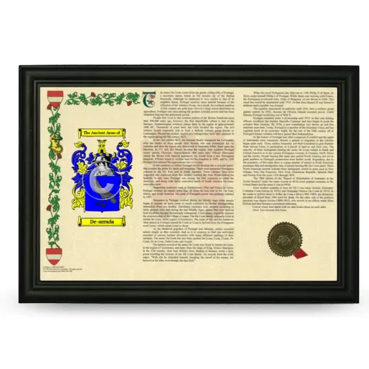 De-arruda Armorial Landscape Framed - Black