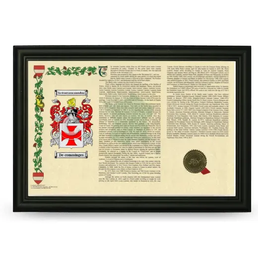 De-comminges Armorial Landscape Framed - Black