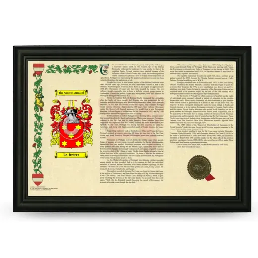 De-freites Armorial Landscape Framed - Black