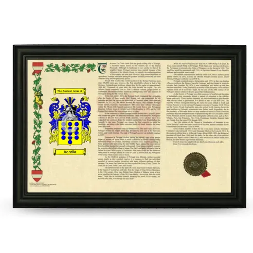 De-villa Armorial Landscape Framed - Black