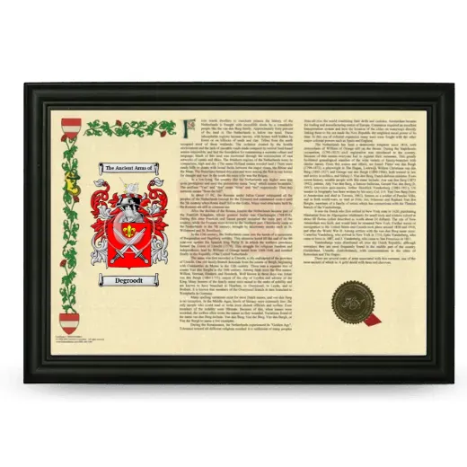 Degroodt Armorial Landscape Framed - Black