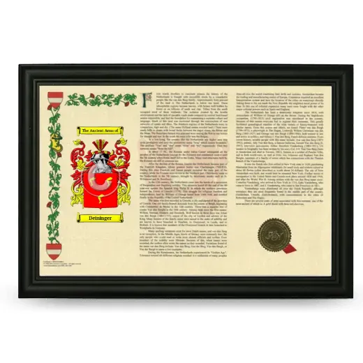 Deininger Armorial Landscape Framed - Black
