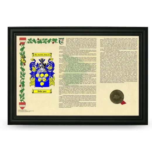 Dela-paz Armorial Landscape Framed - Black