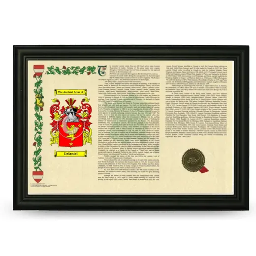 Delaniel Armorial Landscape Framed - Black