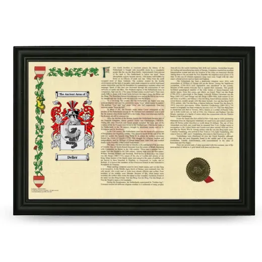Delier Armorial Landscape Framed - Black