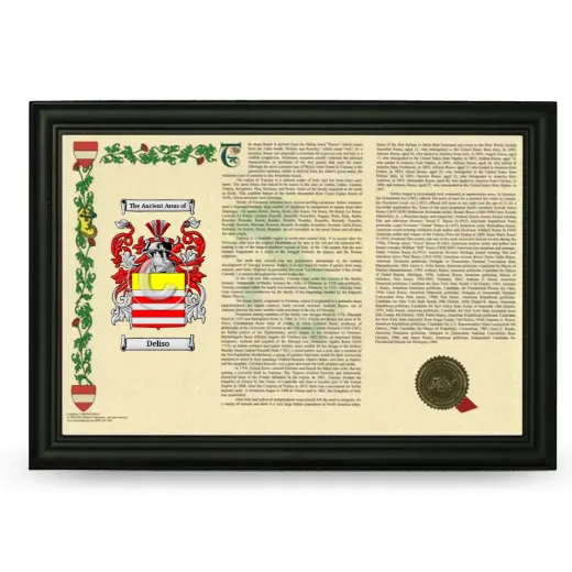Deliso Armorial Landscape Framed - Black