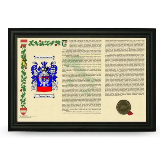 Demartino Armorial Landscape Framed - Black