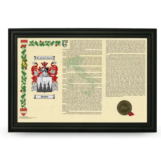 Deruvo Armorial Landscape Framed - Black