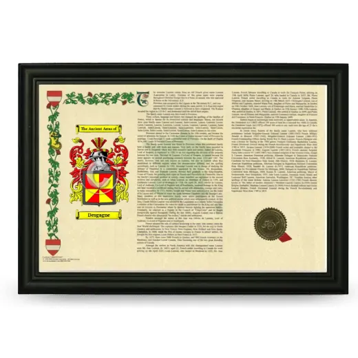 Desgagne Armorial Landscape Framed - Black