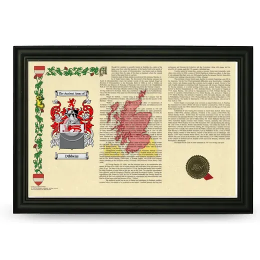Dibbens Armorial Landscape Framed - Black