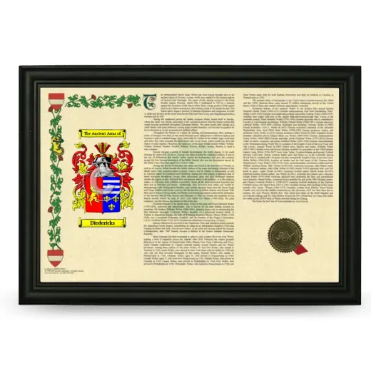 Diedericks Armorial Landscape Framed - Black