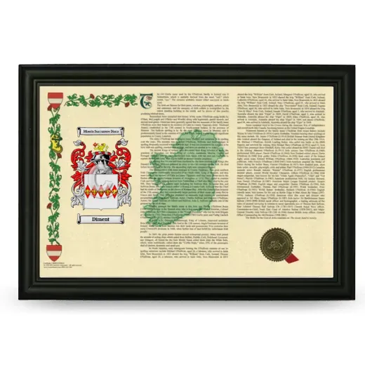 Diment Armorial Landscape Framed - Black