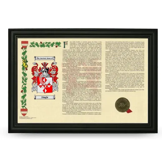 Dingle Armorial Landscape Framed - Black
